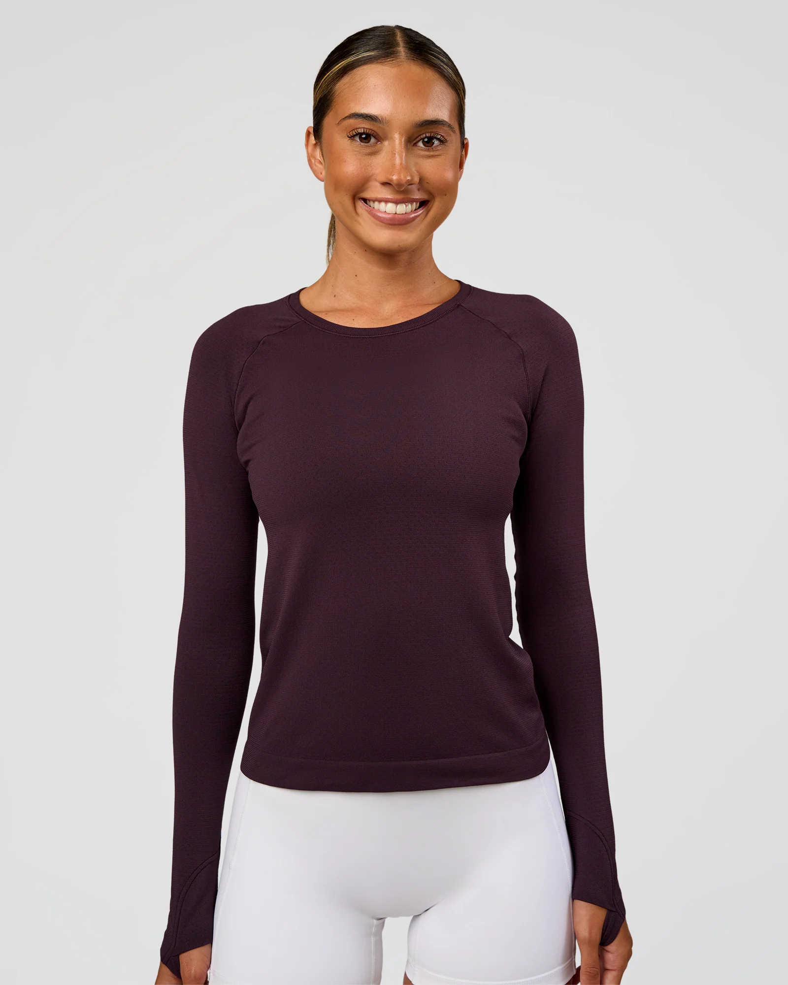 AeroFLX+ Seamless Long Sleeve Tee - Midnight Plum/Midnight Plum