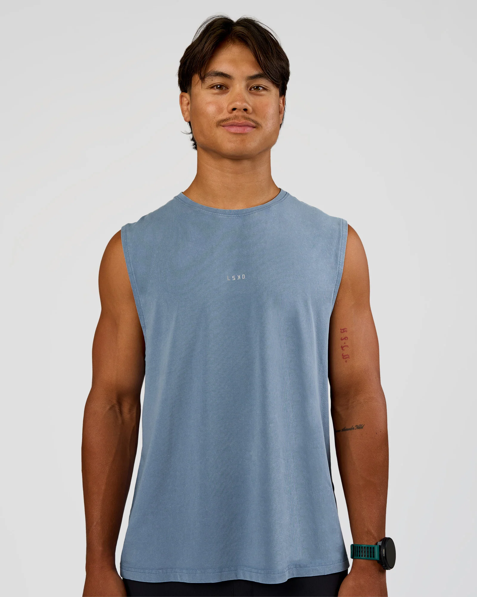 Base FLXCotton Tank Regular Fit -8cm - Elemental Blue Washed