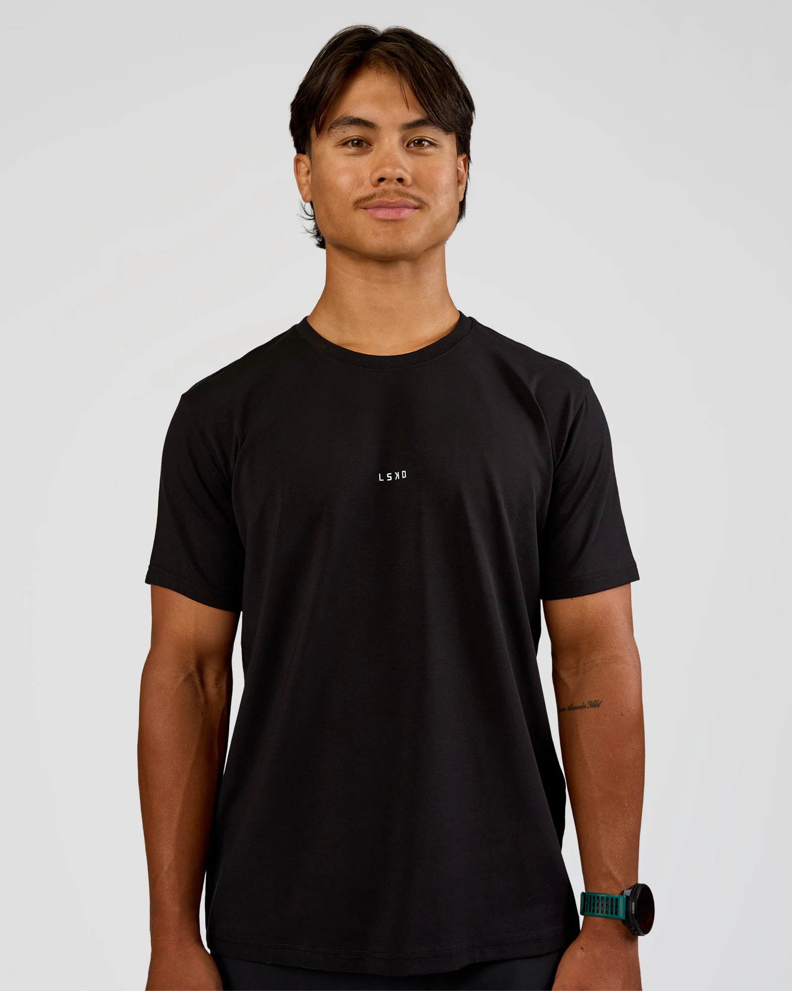 Base FLXCotton Tee Regular Fit -8cm  - Black