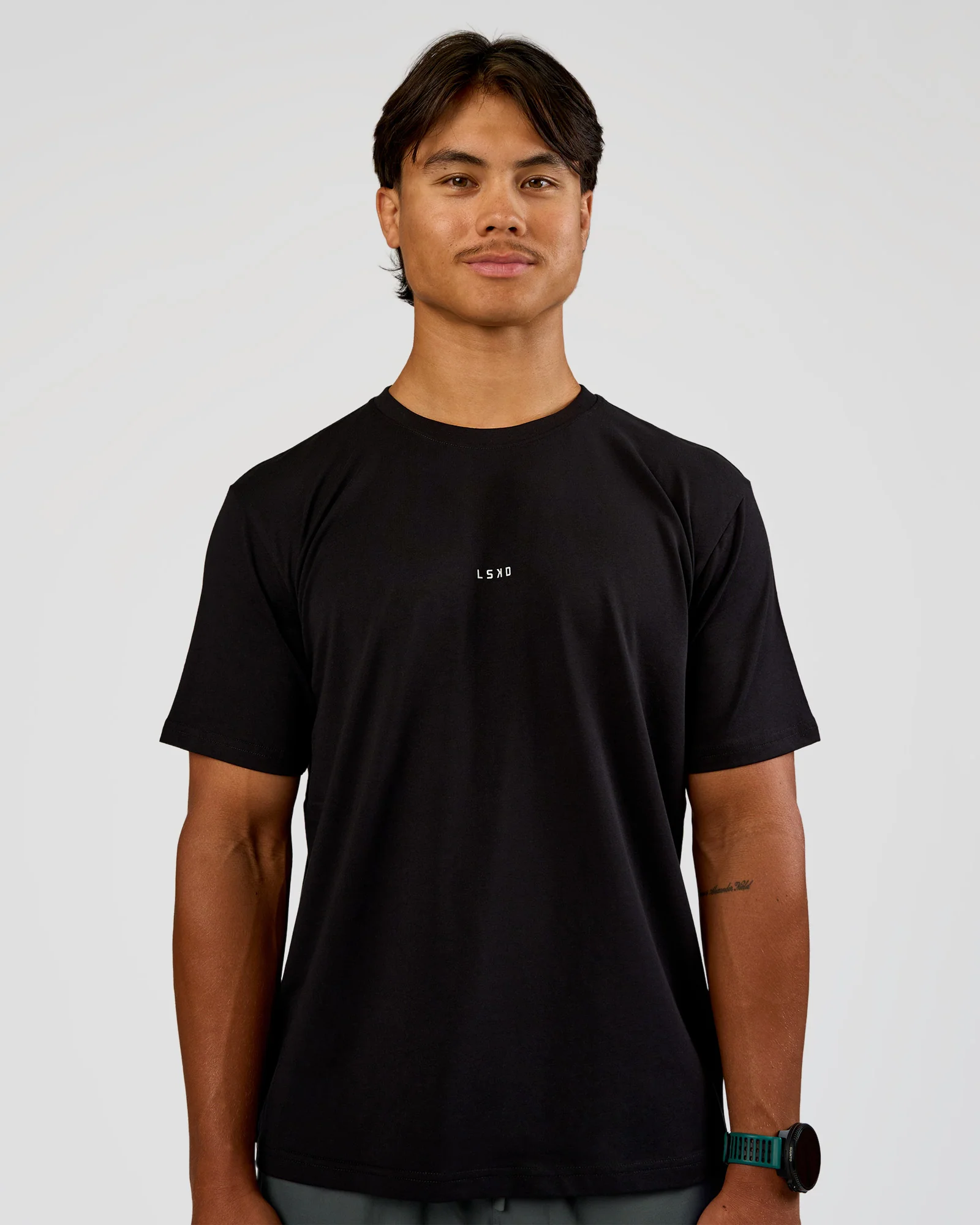 Base Heavyweight FLXCotton Tee Regular Fit -8cm - Black