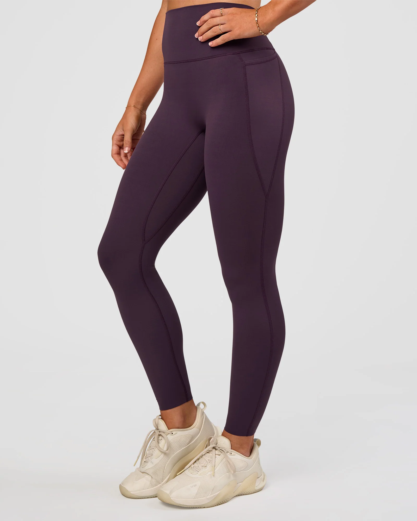 Elixir Ultra High-Rise Full Length Legging Pockets - Midnight Plum