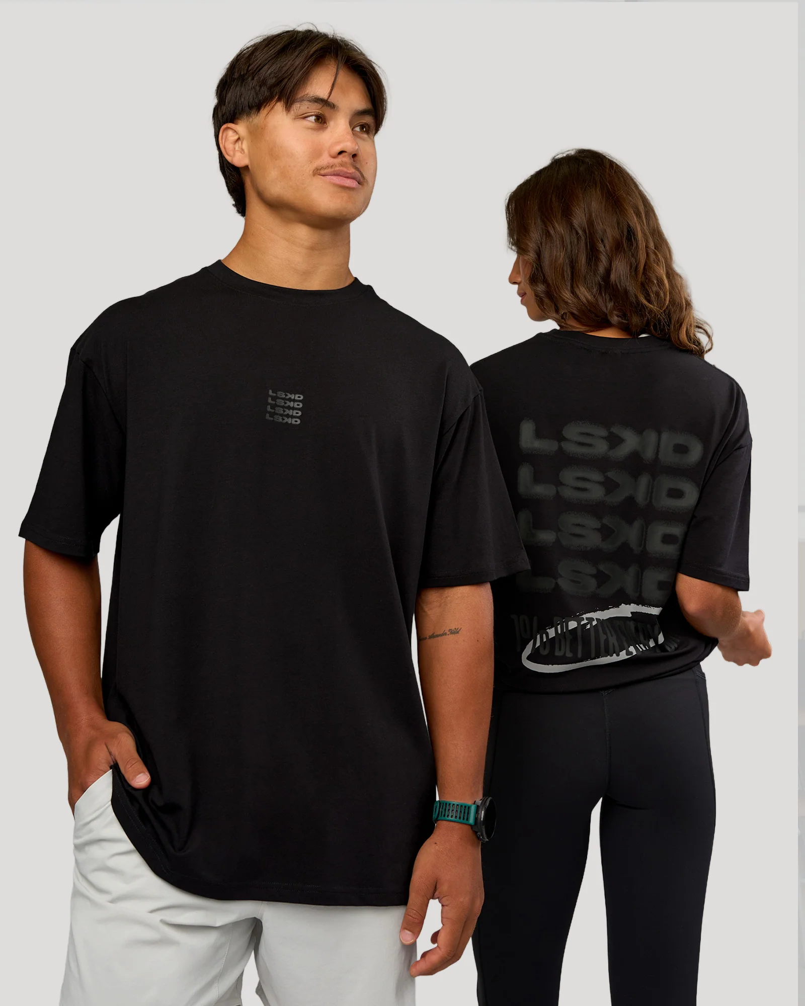 Everyday Elevation FLXCotton Oversized Tee - Black-Black