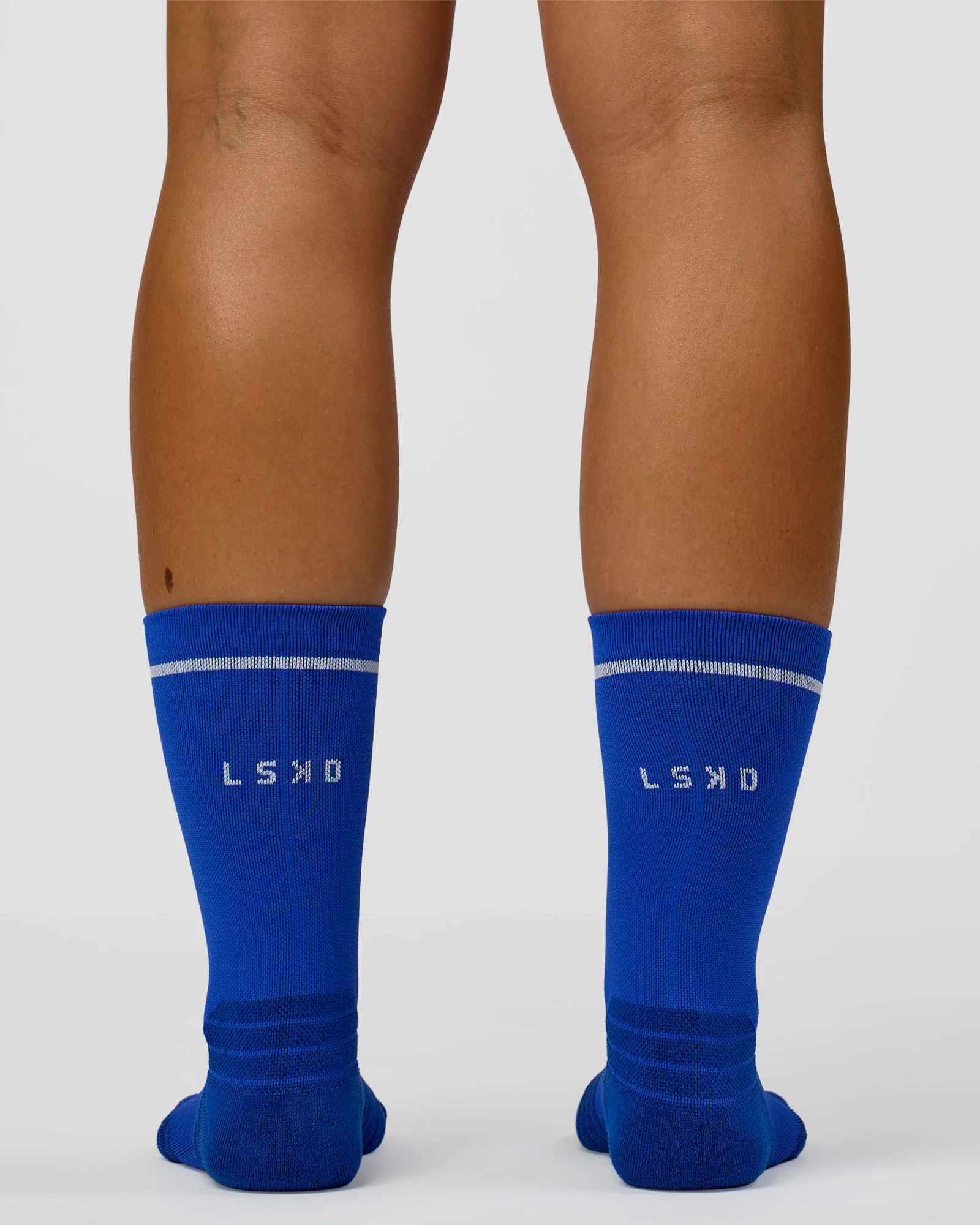 Fast Performance Crew Socks 2.0 - Electric Indigo-White - Image 3