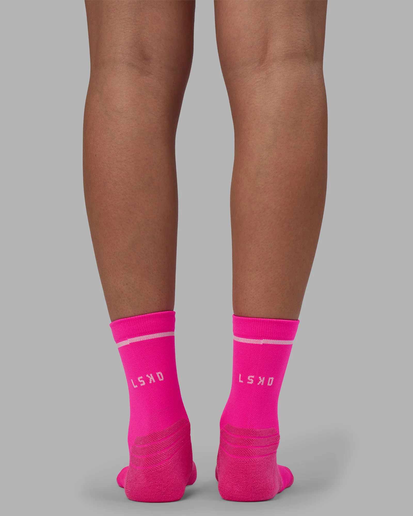 Fast Performance Quarter Socks 2.0 - Neon Pink-White - Image 3