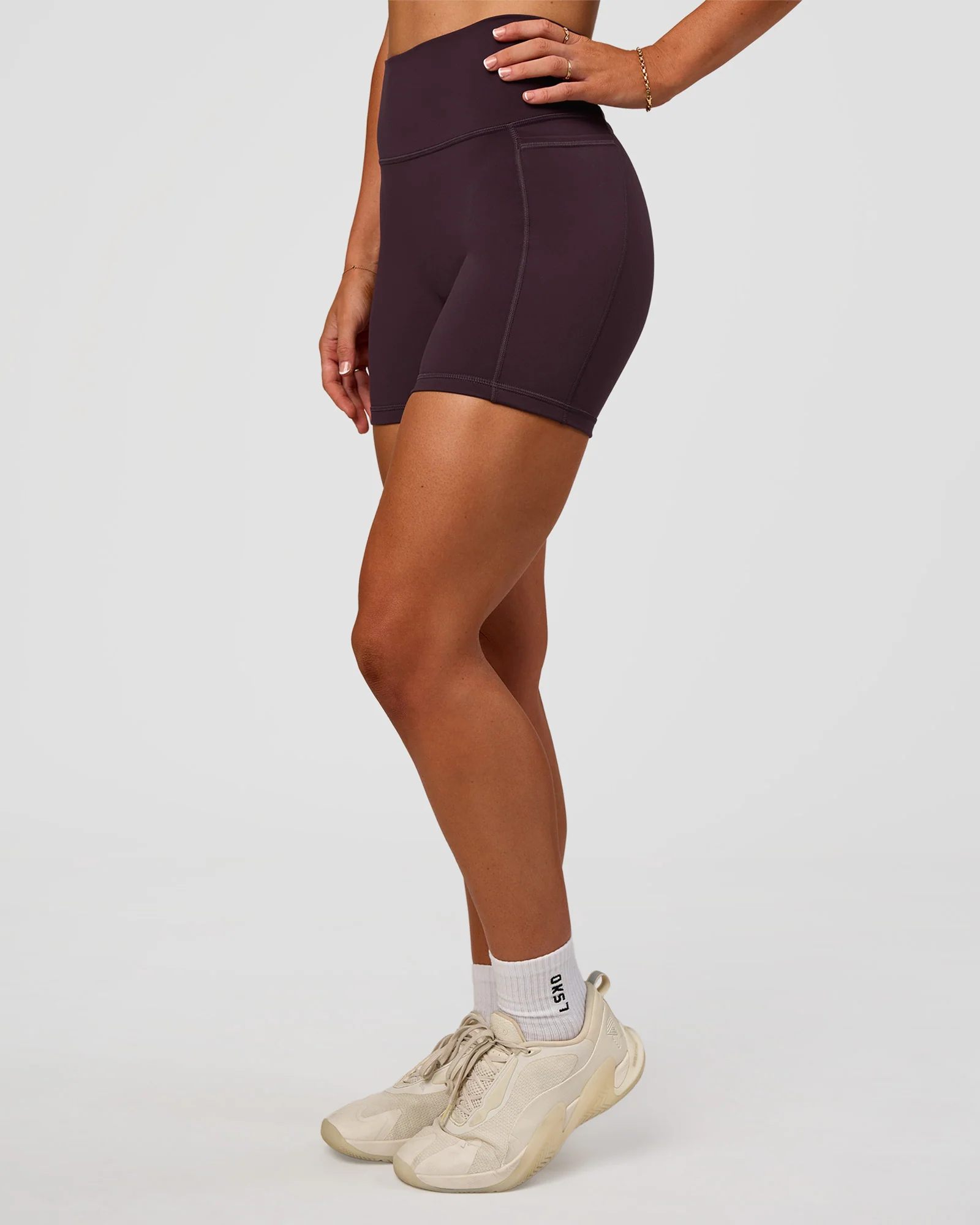 Fusion V-Contour Ultra High-Rise 4' Short Pockets - Midnight Plum