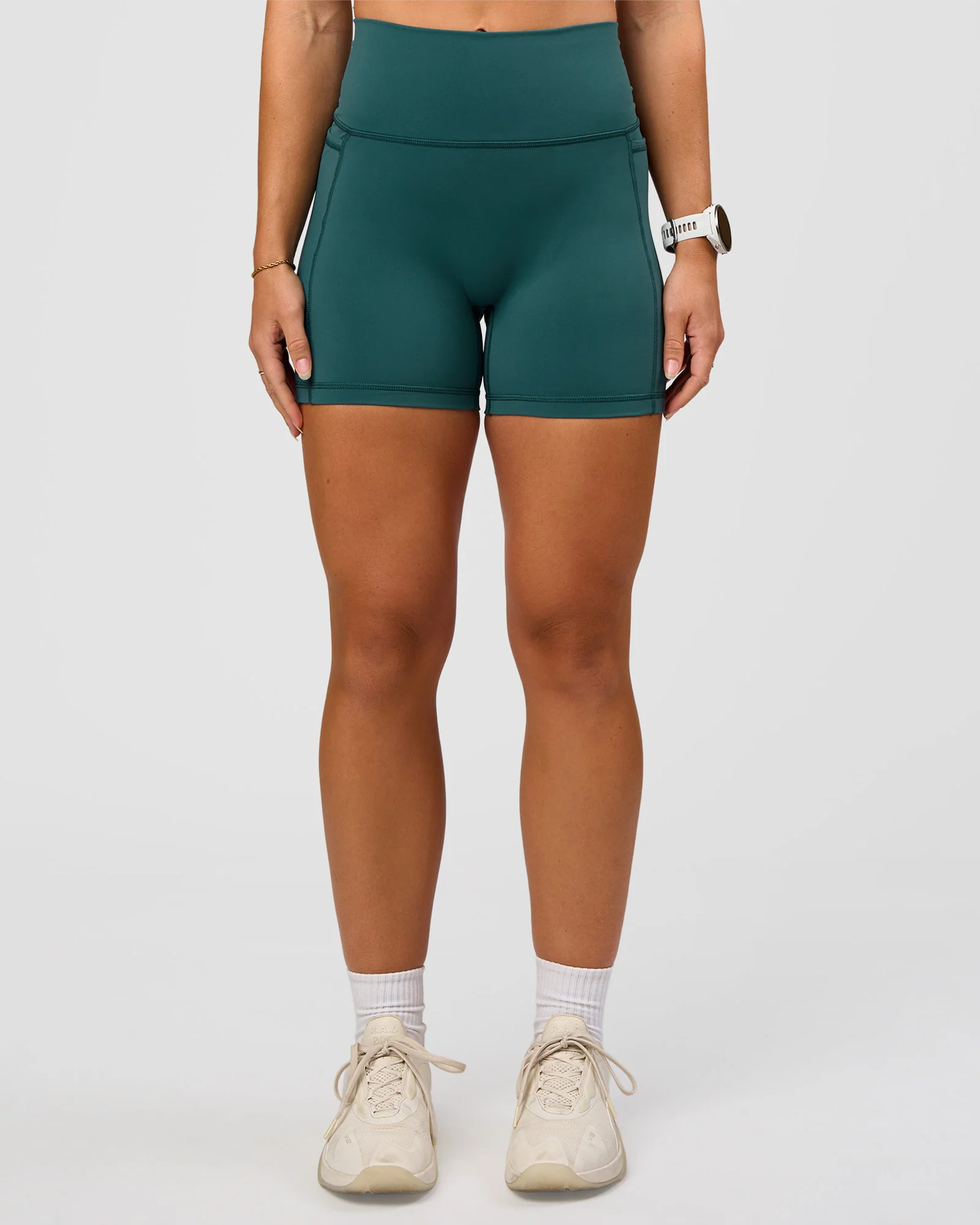 Fusion V-Contour Ultra High-Rise 4' Short Pockets - Transformative Teal - Image 2