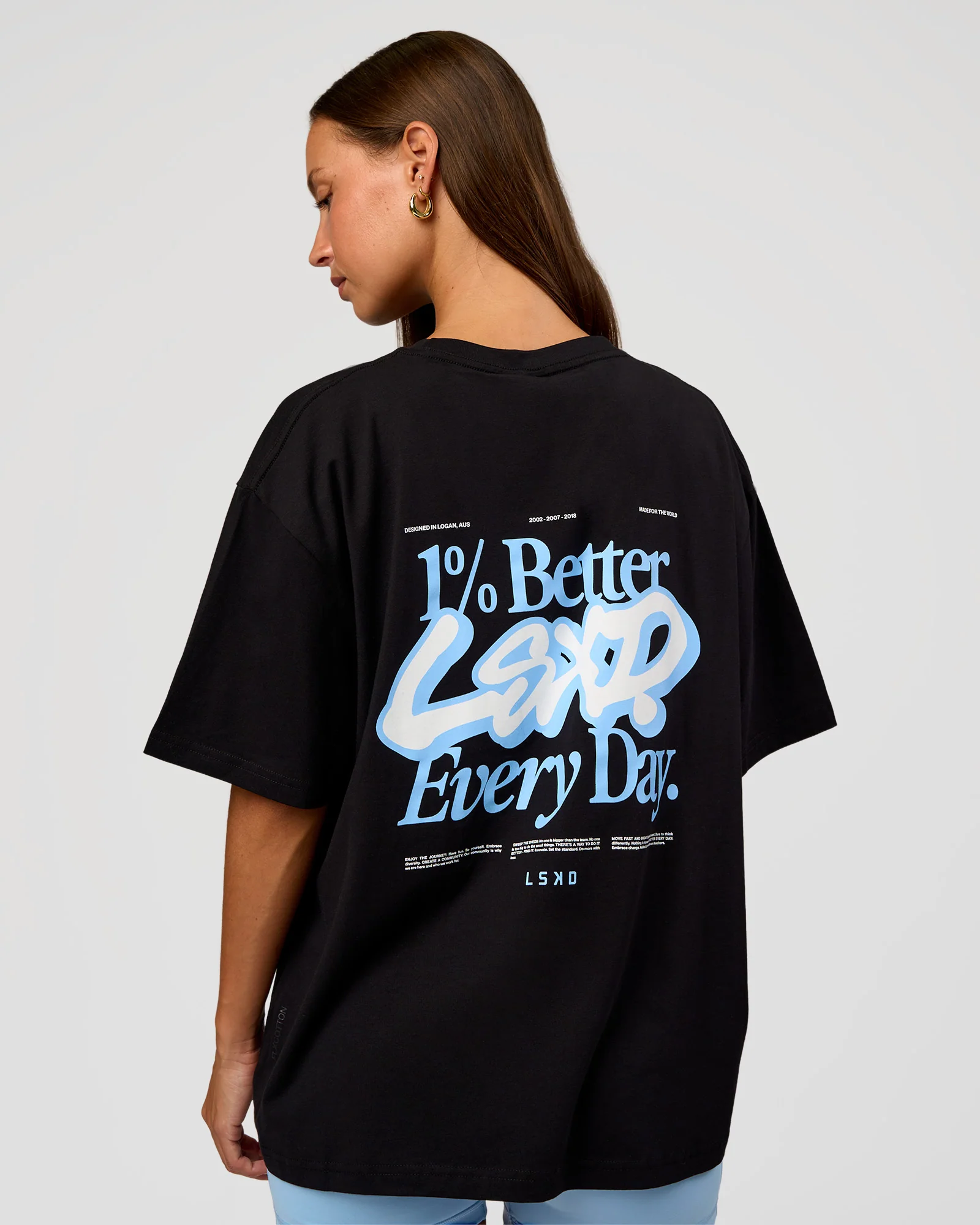 Go-To Break Through FLXCotton Oversized Tee - Black-Open Air