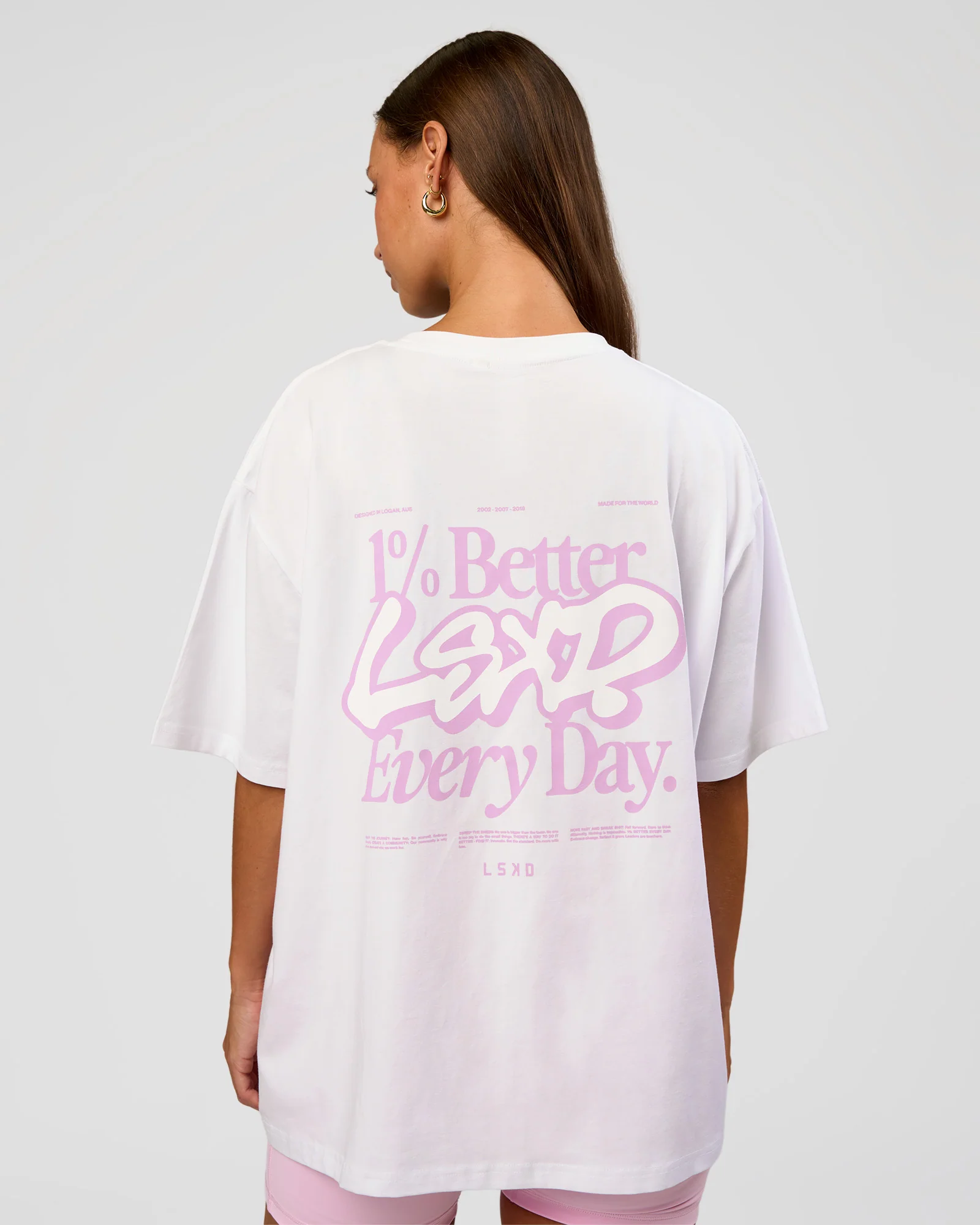 Go-To Break Through FLXCotton Oversized Tee - White-Marshmallow