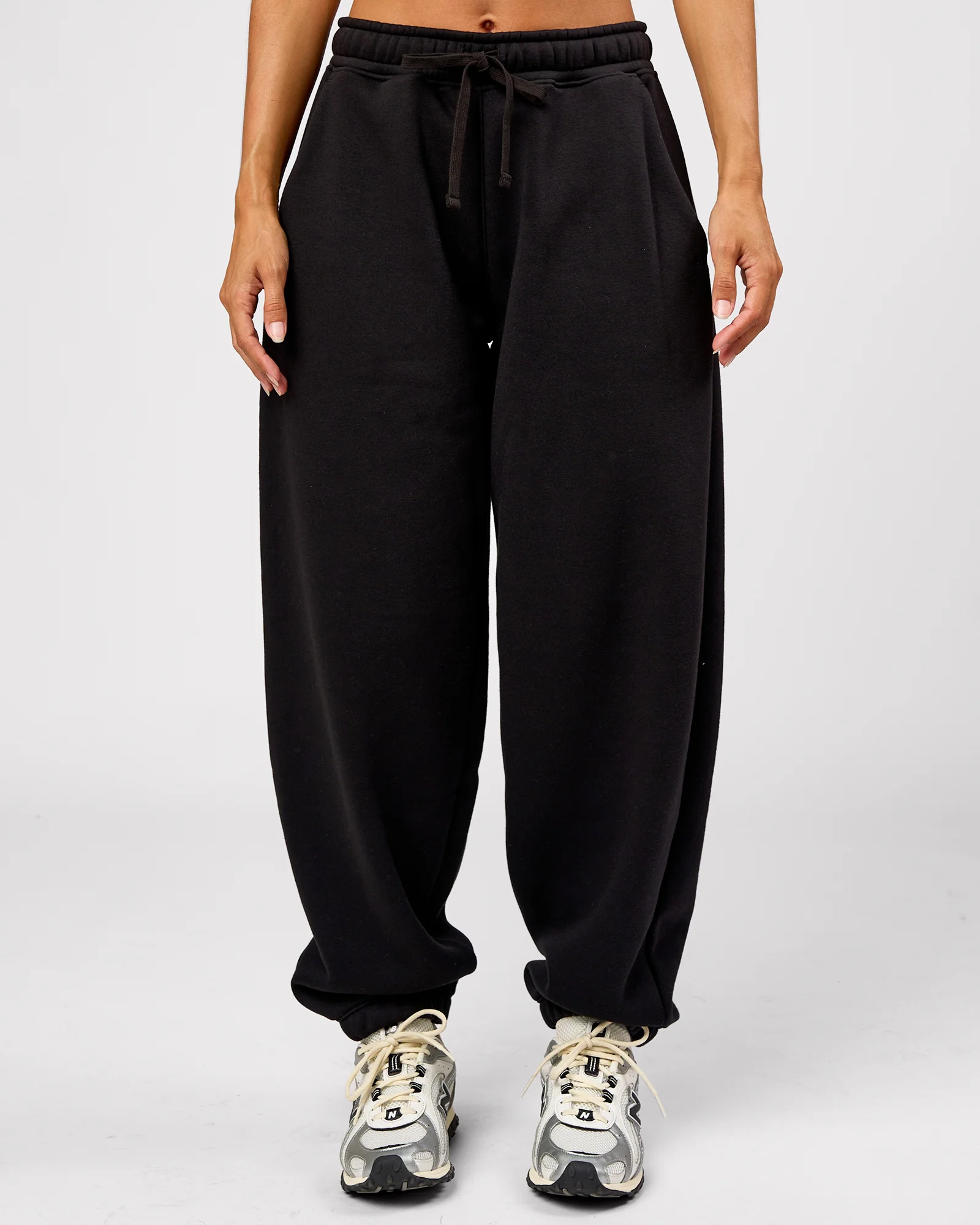 Go-To Oversized Track Pant - Black