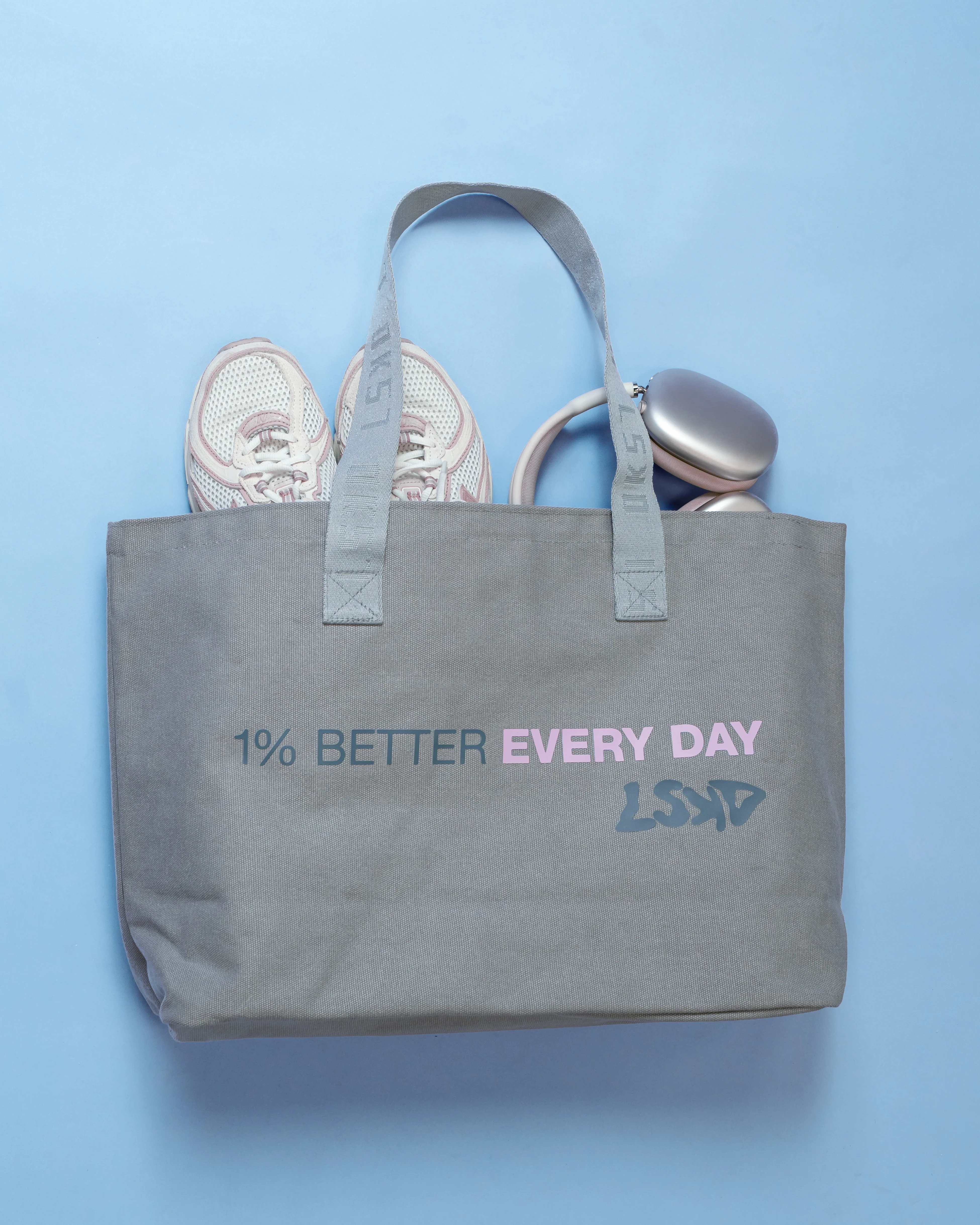 Hold It All Canvas Tote - Circular Grey-Values