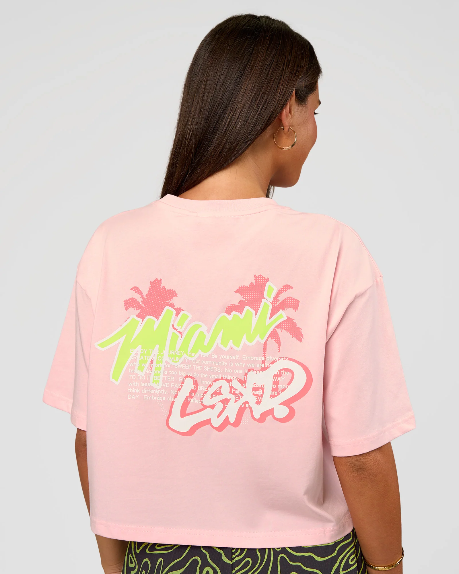 Miami Vibe FLXCotton Cropped Tee - Marshmallow