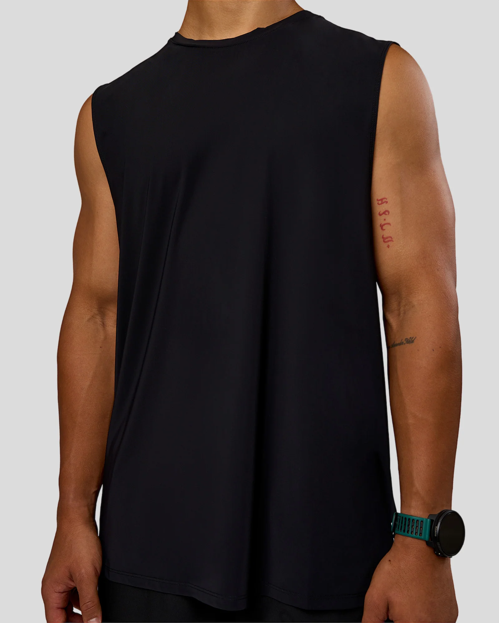 Cadence MicroMotion Muscle Tank - Black-Blue Aura - Image 4