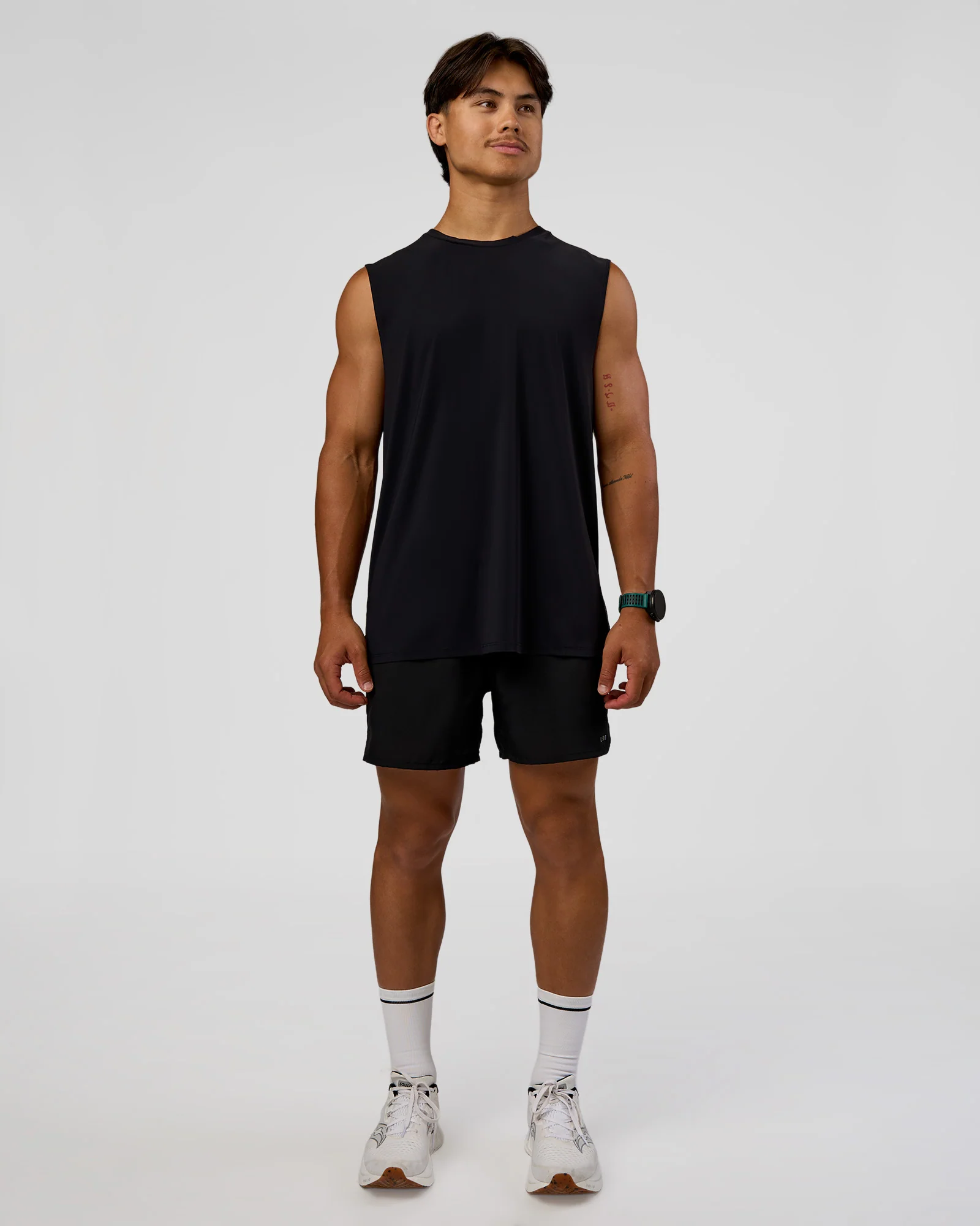 Cadence MicroMotion Muscle Tank - Black-Blue Aura - Image 5