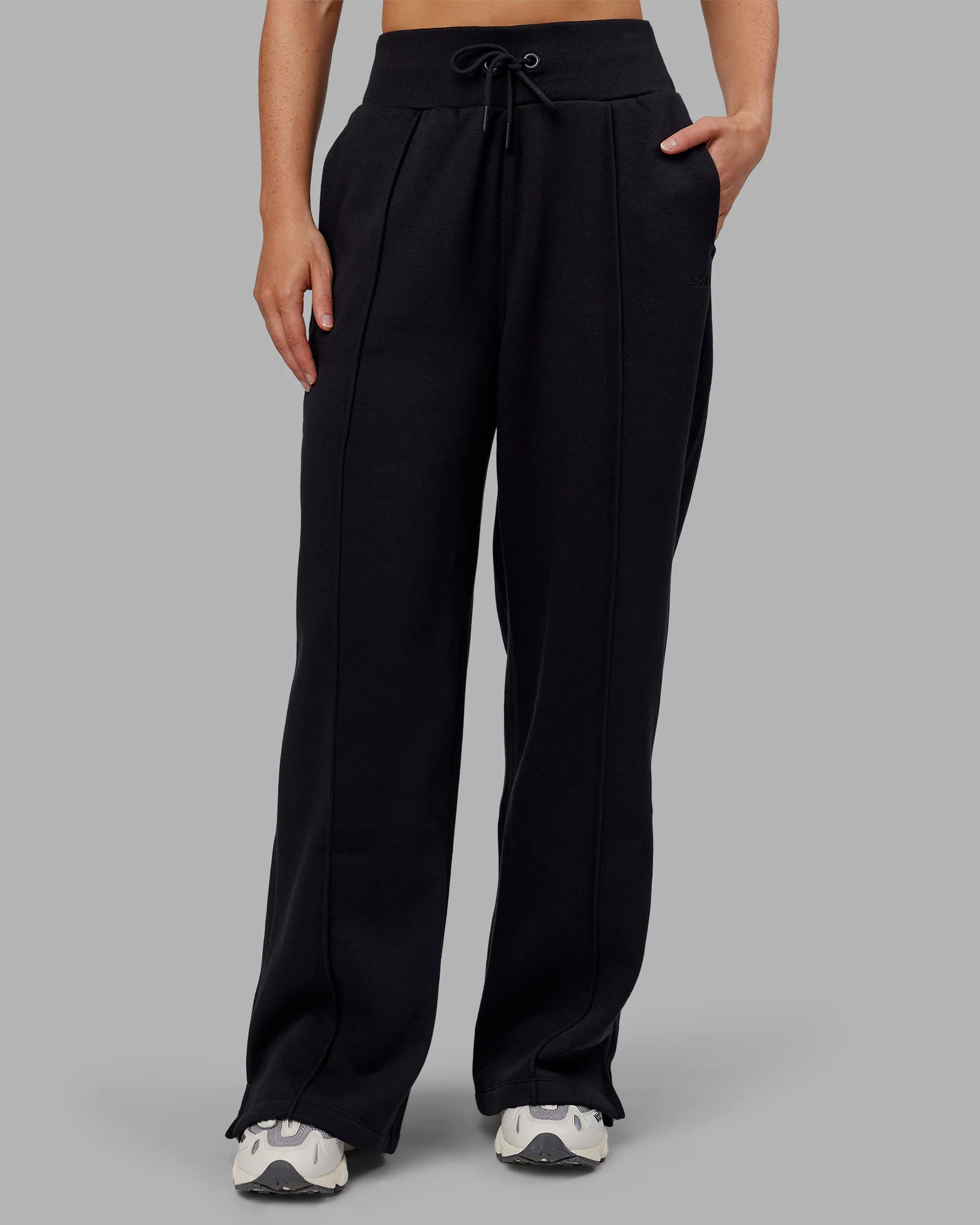 MVP Wide Leg Track Pant - Black