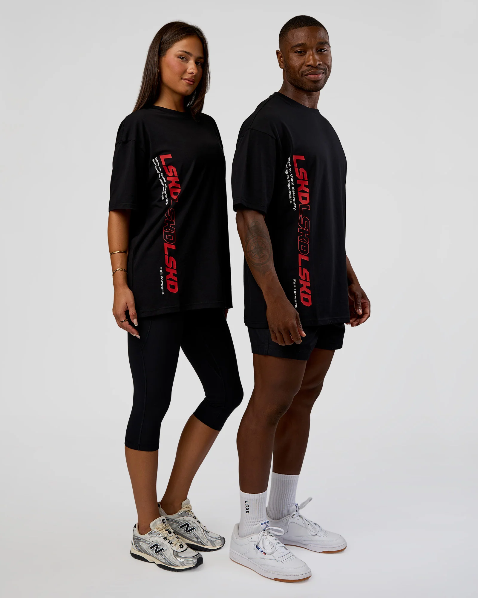Nothing Is Impossible FLXCotton Oversized Tee - Black-Flame