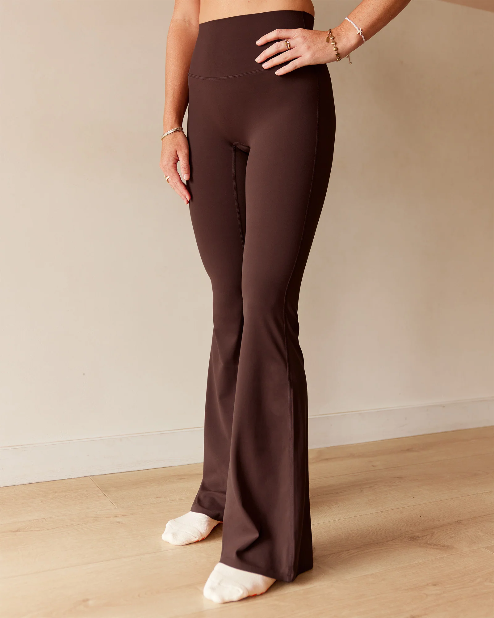 Peaches Elixir High-Rise Flared Pant - Hot Chocolate