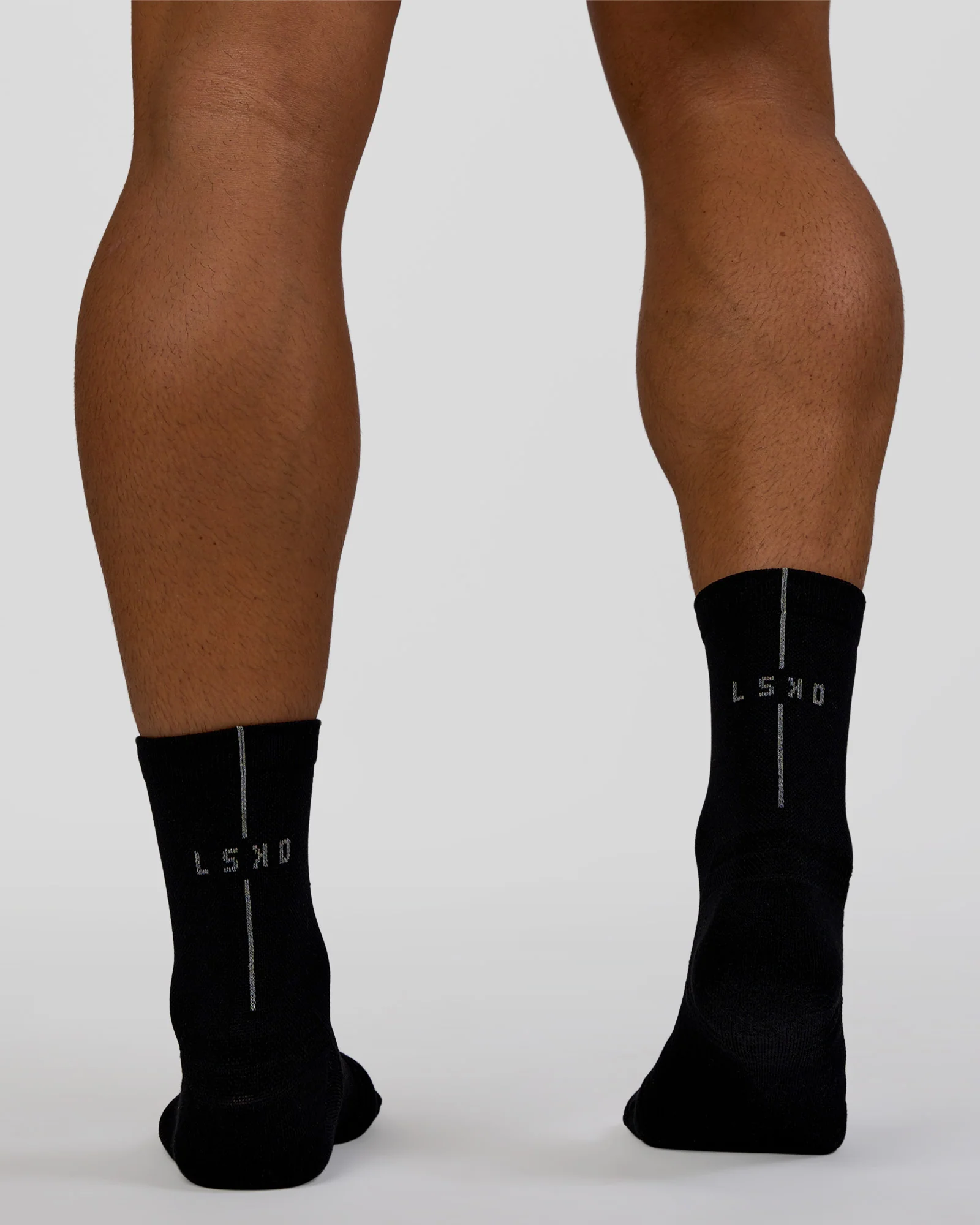 Race Fast Performance Quarter Socks - Black-Reflective - Image 2