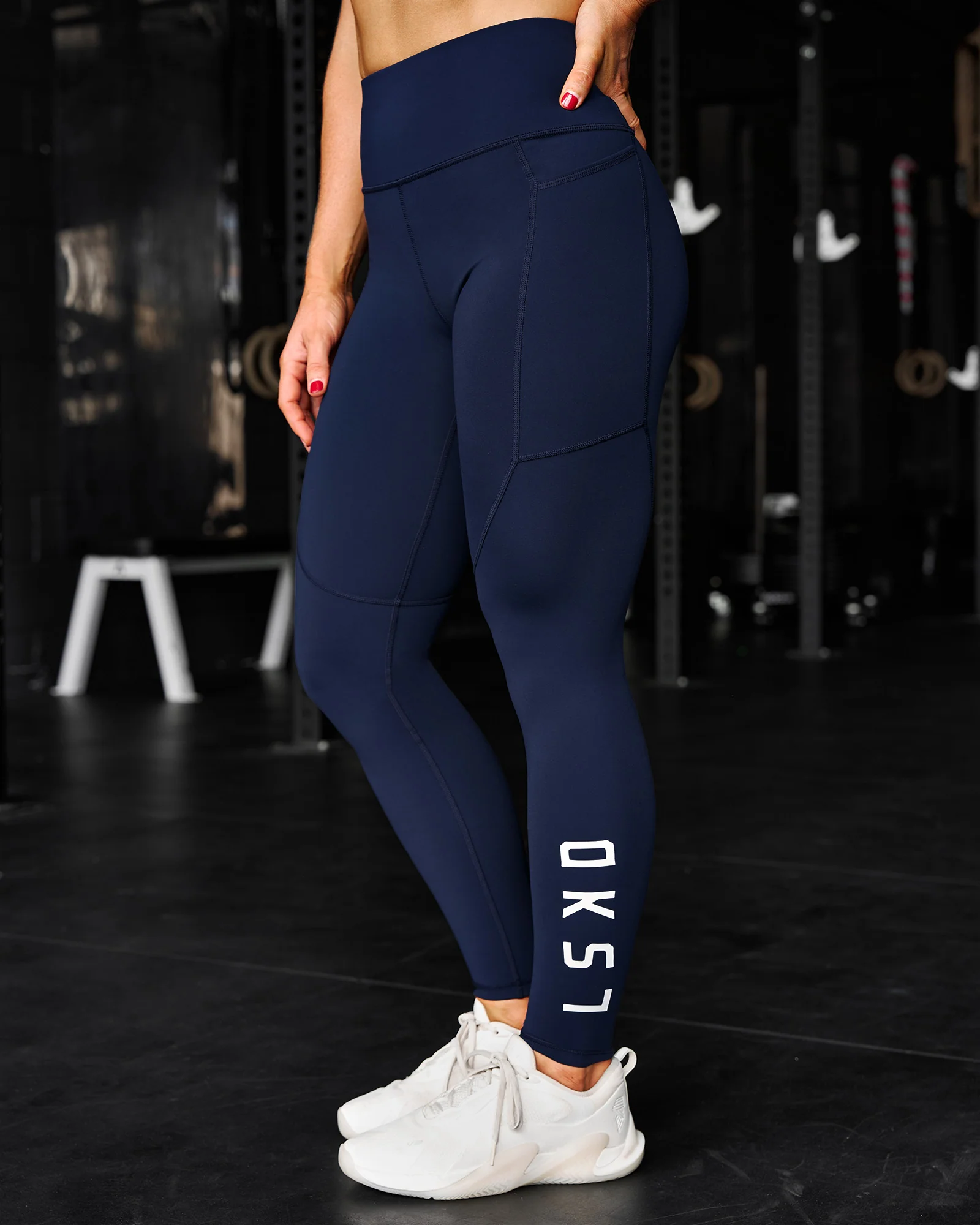 Rep Ultra High-Rise Full Length Legging Pockets - Future Navy-White