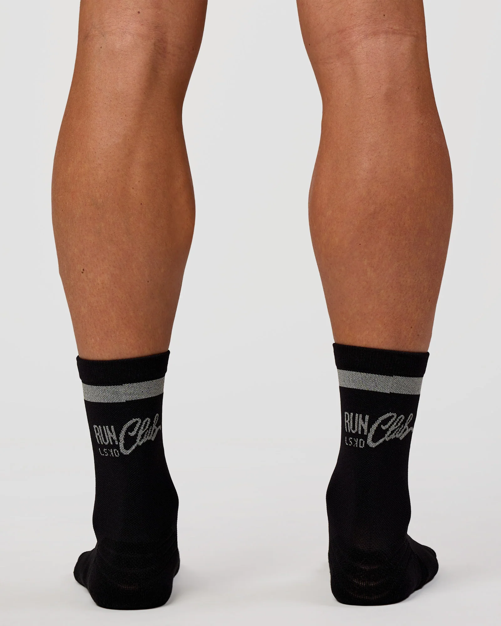 Run Club Fast Performance Socks 2.0 - Black-Reflective - Image 2