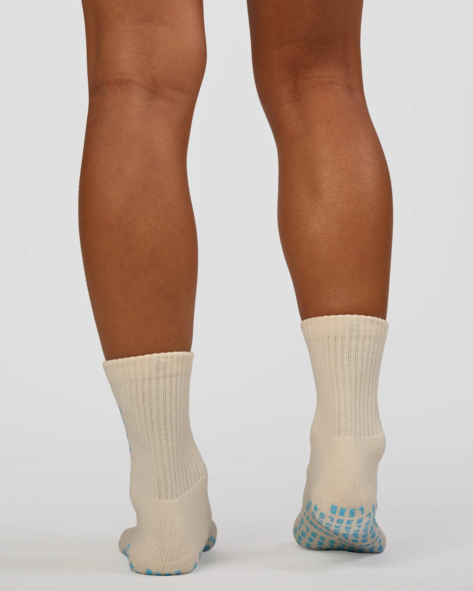 Signal Pilates Crew Grip Socks 2.0 - Off White-Baltic Sea - Image 2