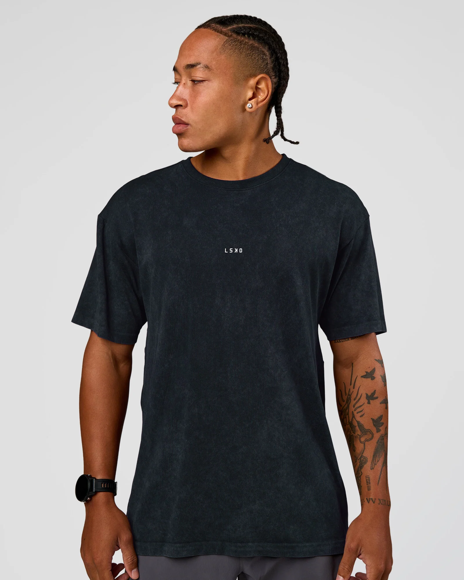 Power Oversized Tee - Black Washed