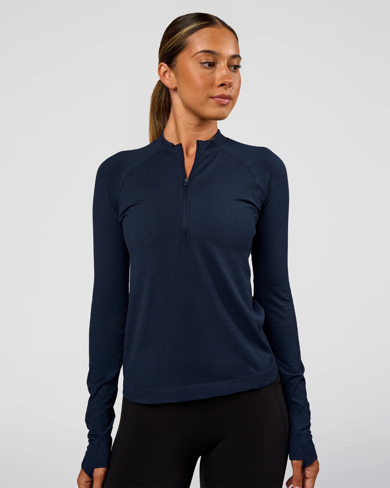 AeroFLX+ Long Sleeve Half Zip - Future Navy/Future Navy